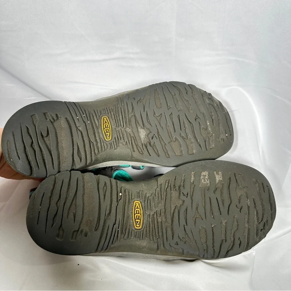KEEN Whisper Women’s 8.5 Gray Teal Waterproof Hiking Sandals Closed Toe Gorpcore - Picture 11 of 12